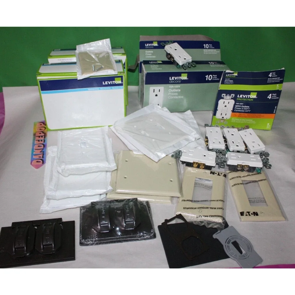 82 Piece Leviton Outlets Light Switch Covers And More